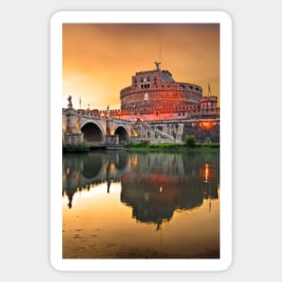 Castel Sant'Angelo & Tiber river - Rome, Italy Sticker